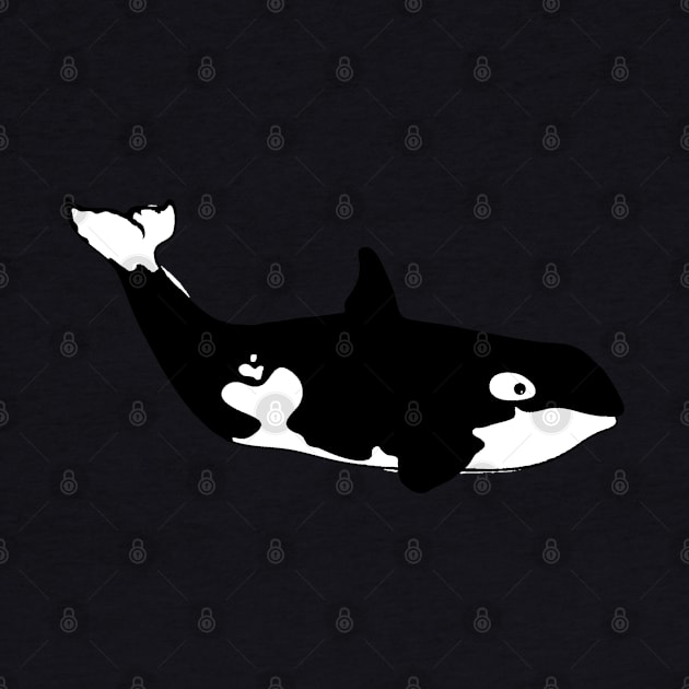 Black and white orca tail up Killer Whale by Made the Cut